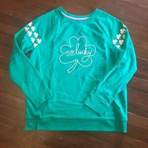 EUC Car & Jack Kelly green shamrock shirt